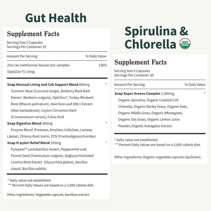 Bellaria - Salud Intestinal + Espirulina & Chlorella (Pack Salud Intestinal)