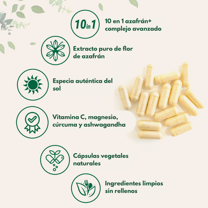 Bellaria - Azafrán+ Suplemento Avanzado, 60 Cápsulas Vegetales