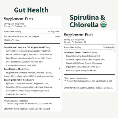 Bellaria - Salud Intestinal + Espirulina & Chlorella (Pack Salud Intestinal)